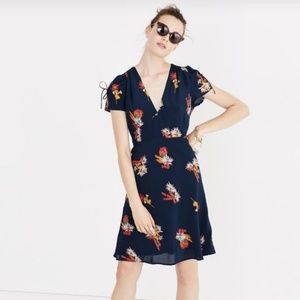 Madewell silk cactus flower dress